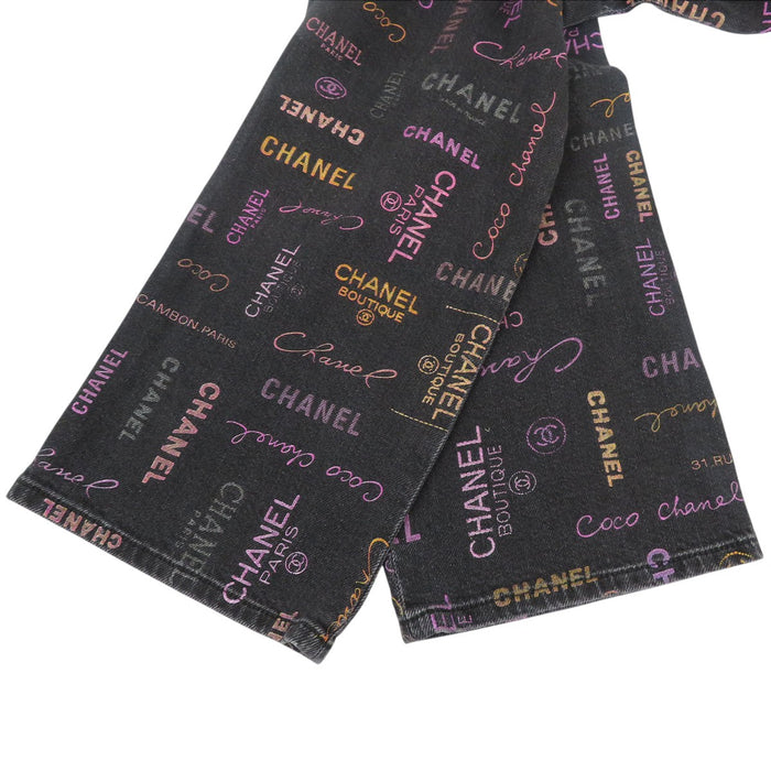 CHANEL 
COCO CC 31 RUE CAMBON コットン 
ココマーク ロゴ 総柄 デニムパンツ