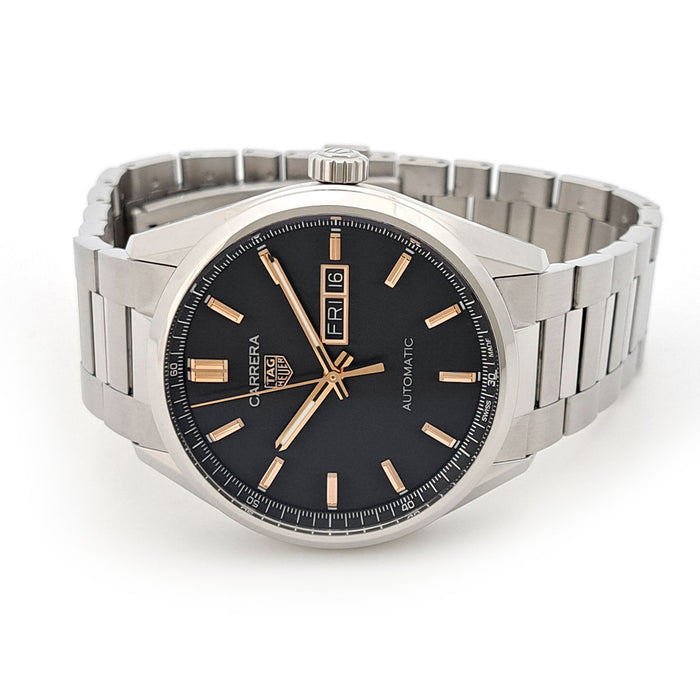 TAG HEUER 
カレラ キャリバー5 デイデイト 
箱ギャラ付