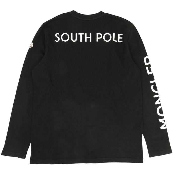 MONCLER 
Écusson Coton Fabriqué en 2022 
T-shirt à manches longues avec logo imprimé LS