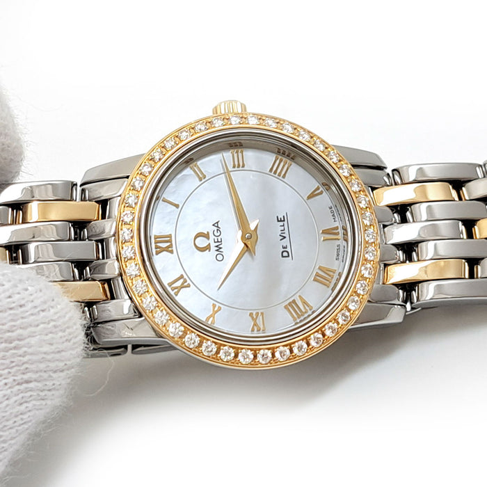 OMEGA 
デビル プレステージ シェル文字盤 ダイヤベゼル 
箱ギャラ付