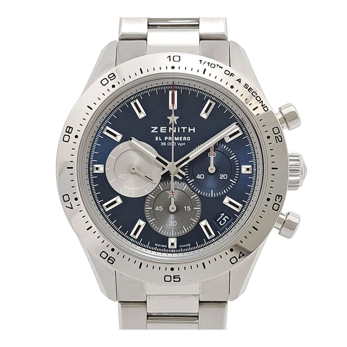 ZENITH  
Chronomaster Sports Blue Stopwatch  
With box and certificate