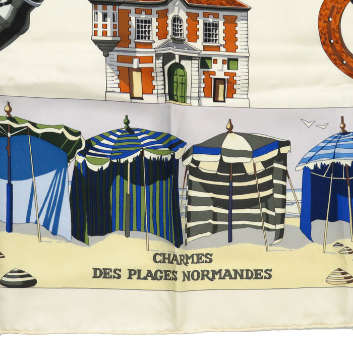 HERMES 
ノルマンディ海岸の魅力 スカーフ 大判 シルク 
カレ 90 CHARMES DES PLAGES NORMANDES