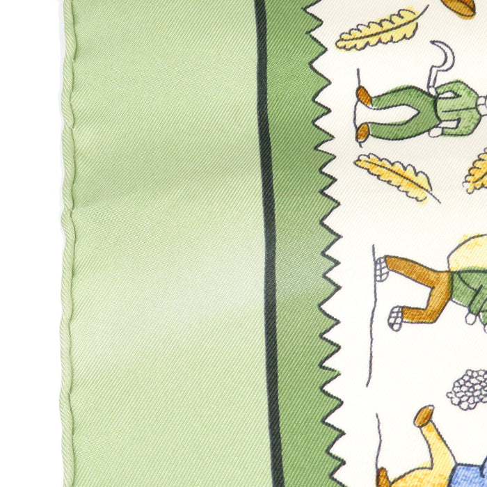 HERMES 
スカーフ 大判 シルク 
カレ 90 RETOUR A LA TERRE 故郷に帰る