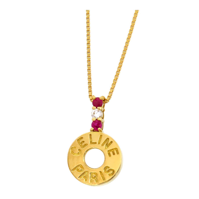 CELINE 
ルビー ダイヤモンド ネックレス