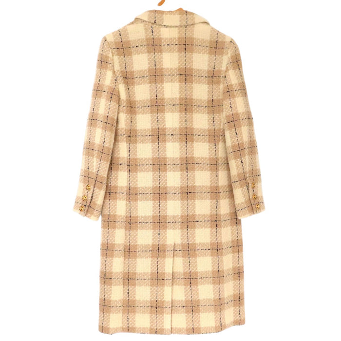 CHANEL 
COCO CC ココボタン チェック柄 
ココマーク グリポワ ツイード コート