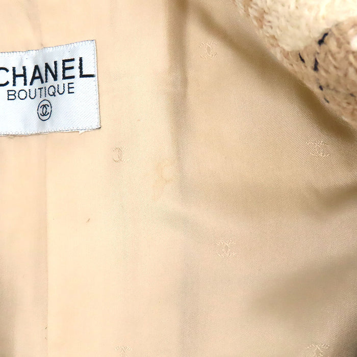 CHANEL 
COCO CC ココボタン チェック柄 
ココマーク グリポア ツイード コート