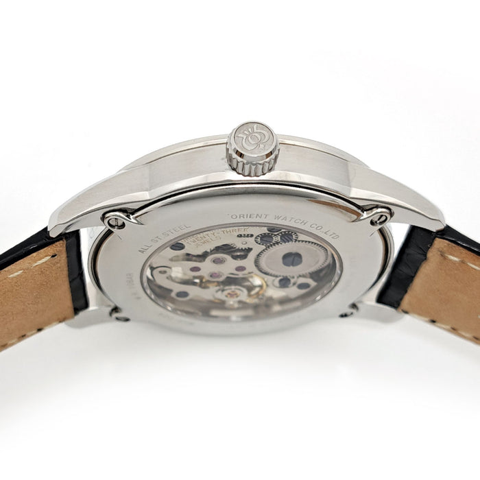 ORIENT  
Royal Orient Skeleton Hand-Wound  
With Box and Warranty Card