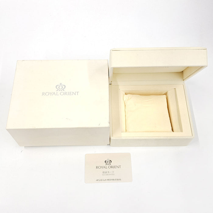 ORIENT  
Royal Orient Skeleton Hand-Wound  
With Box and Warranty Card
