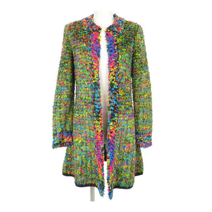 CHANEL 
ミックス ニット 
ツイード ロング カーディガン