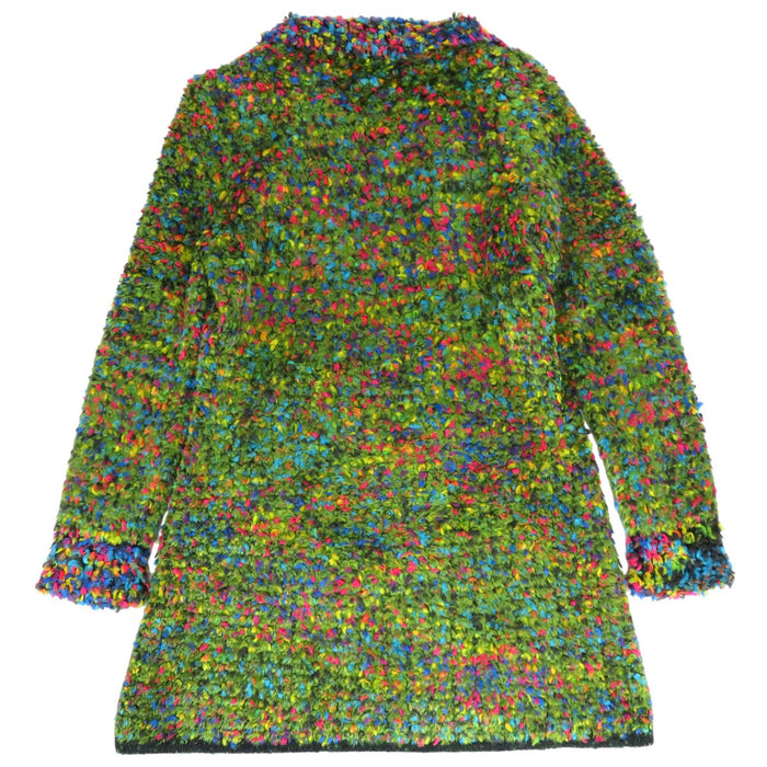 CHANEL 
ミックス ニット 
ツイード ロング カーディガン