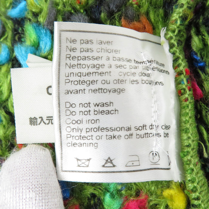 CHANEL 
ミックス ニット 
ツイード ロング カーディガン