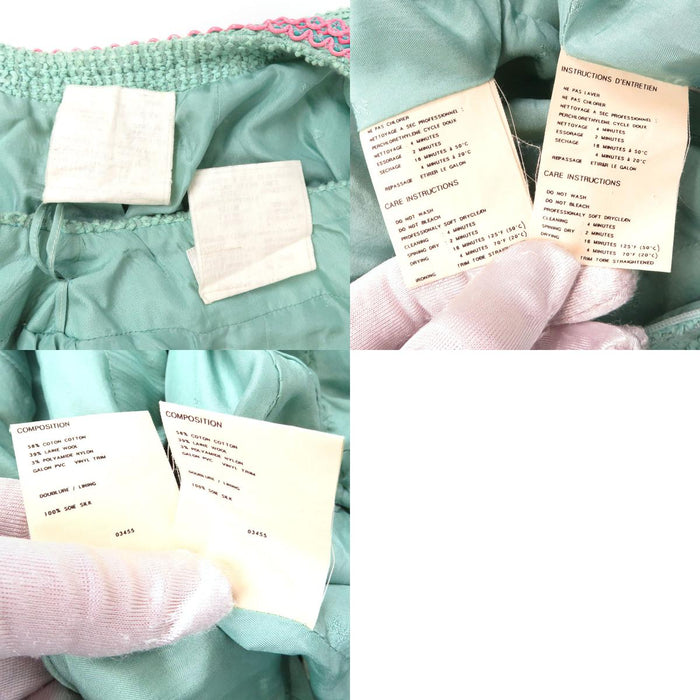 CHANEL 
94P COCO CC ヴィンテージ ココボタン ロゴ 
ココマーク ウェーブ トリム ツイード セットアップ