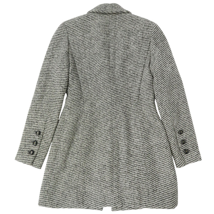 CHANEL 
ロゴボタン シングル 
ウール ロング ジャケット