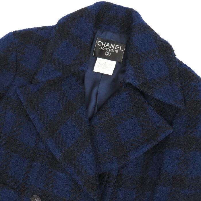 CHANEL 
96A ヴィンテージ COCO CC ココボタン ウール 
ココマーク チェック柄 ツイード ジャケット