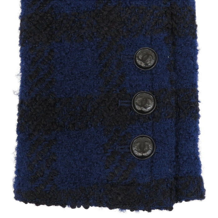 CHANEL 
96A ヴィンテージ COCO CC ココボタン ウール 
ココマーク チェック柄 ツイード ジャケット