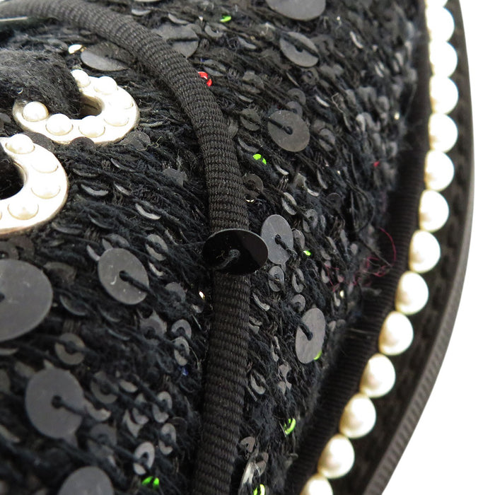 CHANEL 
COCO CC ツイード レースアップ フェイクパール 
ココマーク スパンコール ローカットスニーカー