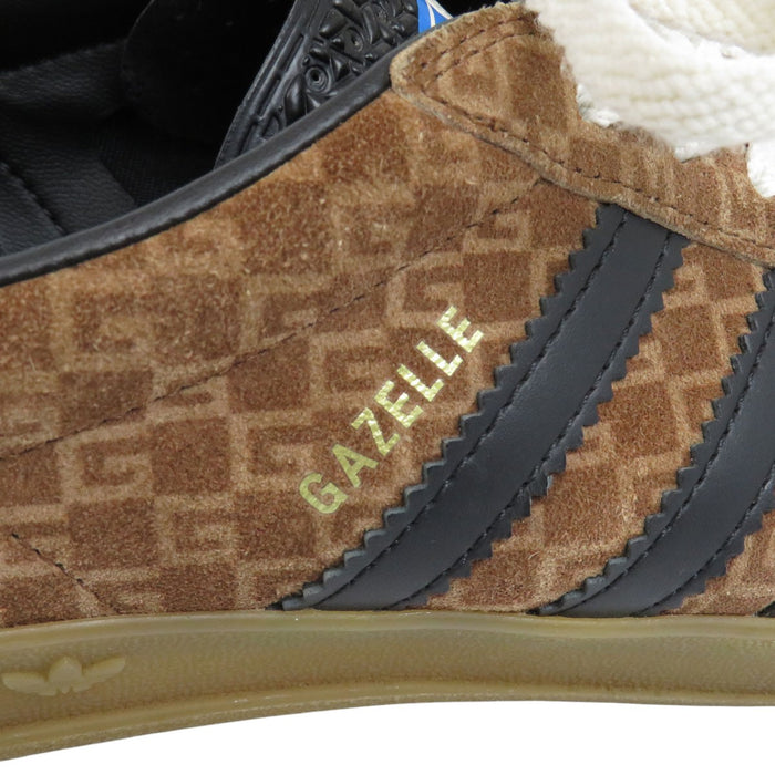 GUCCI  
阿迪达斯 盖泽尔 全图案 麂皮 皮革 系带  
adidas 联名 GAZELLE 标志 低帮 运动鞋
