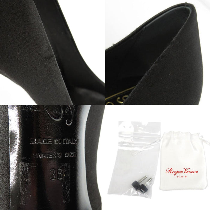 ROGER VIVIER 
ラインストーン 
ビジュー バックル ハイヒール パンプス