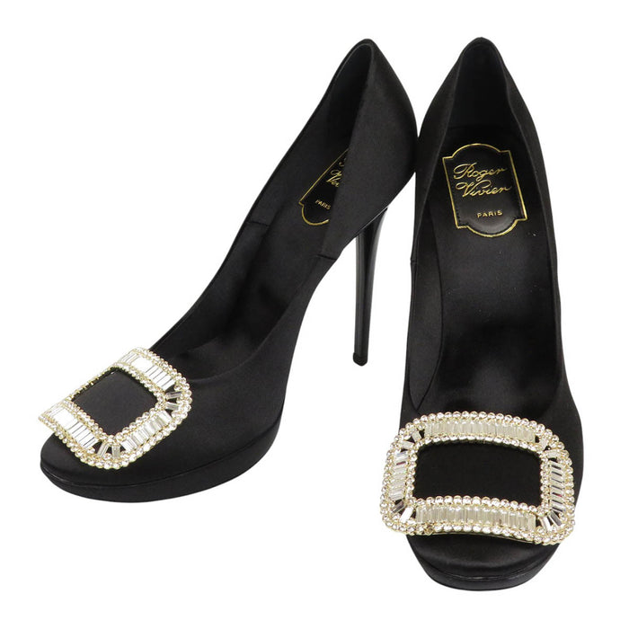 ROGER VIVIER 
ラインストーン 
ビジュー バックル ハイヒール パンプス