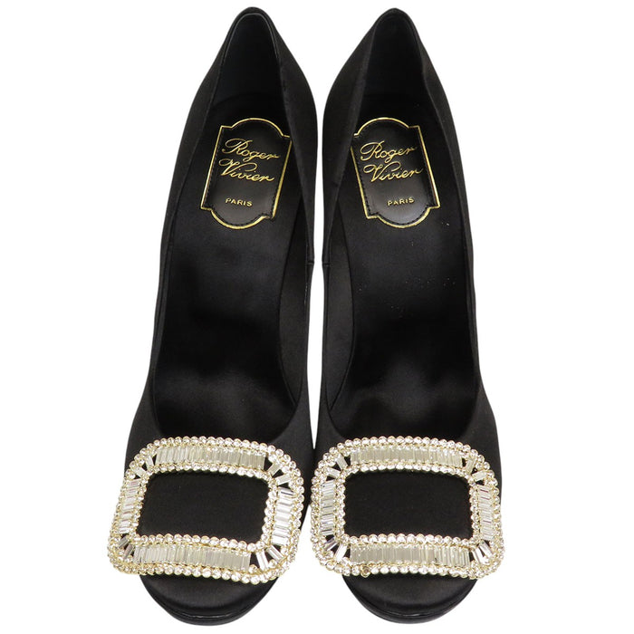 ROGER VIVIER 
ラインストーン 
ビジュー バックル ハイヒール パンプス