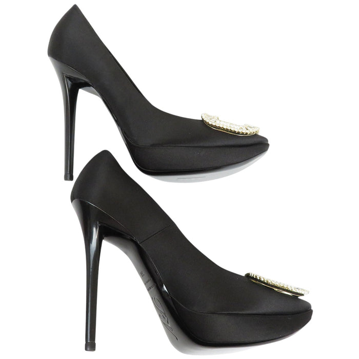 ROGER VIVIER 
ラインストーン 
ビジュー バックル ハイヒール パンプス