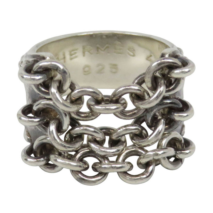 HERMES  
Silver  
Mexico Chain Ring #49