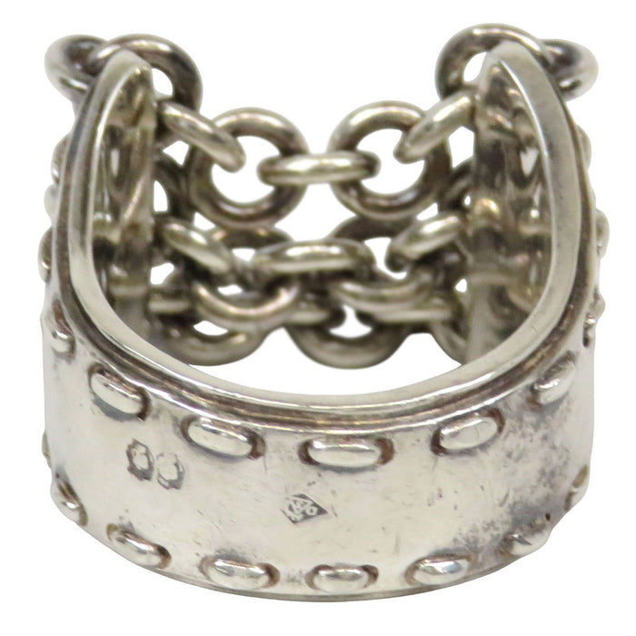 HERMES  
Silver  
Mexico Chain Ring #49
