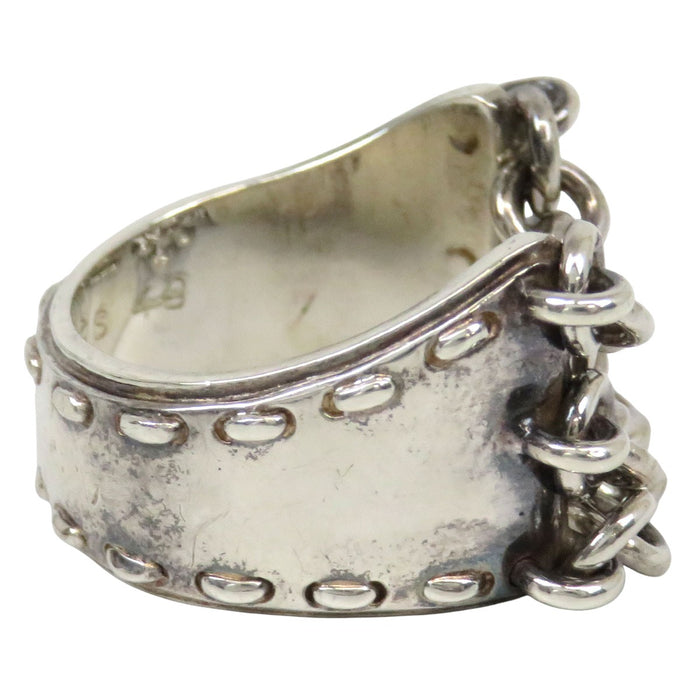 HERMES  
Silver  
Mexico Chain Ring #49
