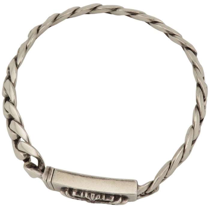 CHROME HEARTS  
22链 铂金宝石 银质  
婴儿花纹十字架 身份证 手链 红宝石 22链