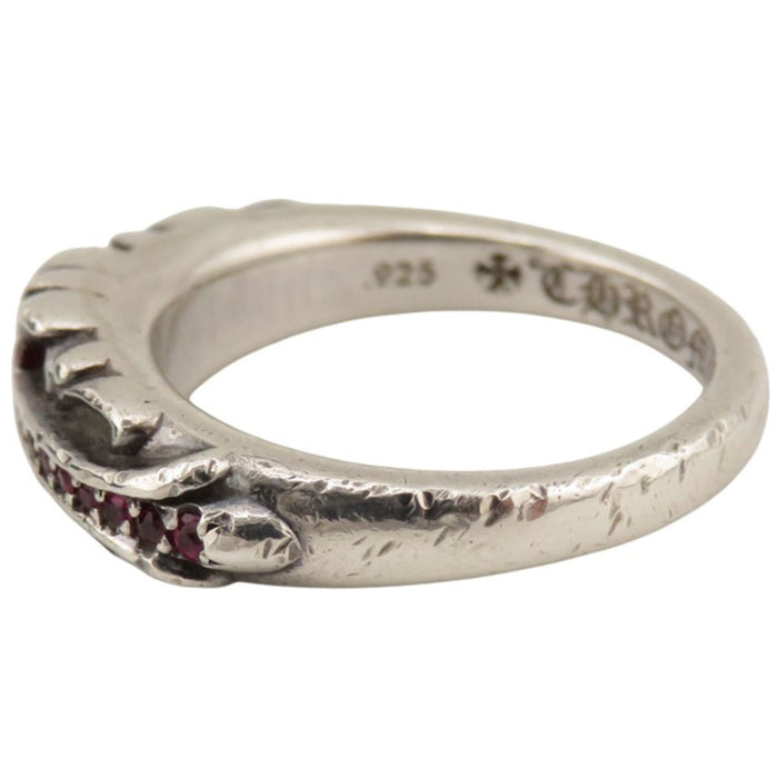 CHROME HEARTS  
CH 宝宝 经典 P 红宝石 指环 银  
宝宝 经典 花朵十字架 红宝石 戒指