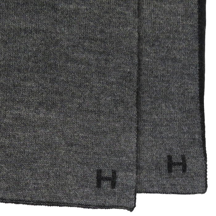 HERMES 
Hロゴ アッシュ カシミヤ シルク リバーシブル 
アレ ルトゥール マフラー