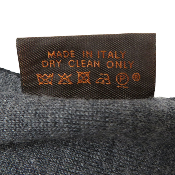 HERMES 
Hロゴ アッシュ カシミヤ シルク リバーシブル 
アレ ルトゥール マフラー