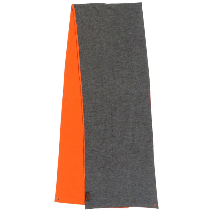 HERMES 
Hロゴ アッシュ カシミヤ シルク リバーシブル 
アレ ルトゥール マフラー