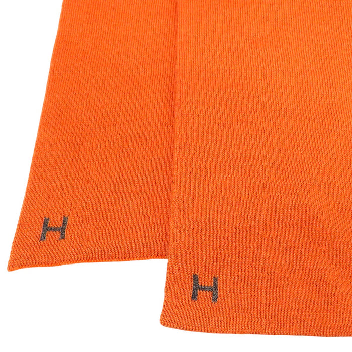 HERMES 
Hロゴ アッシュ カシミヤ シルク リバーシブル 
アレ ルトゥール マフラー