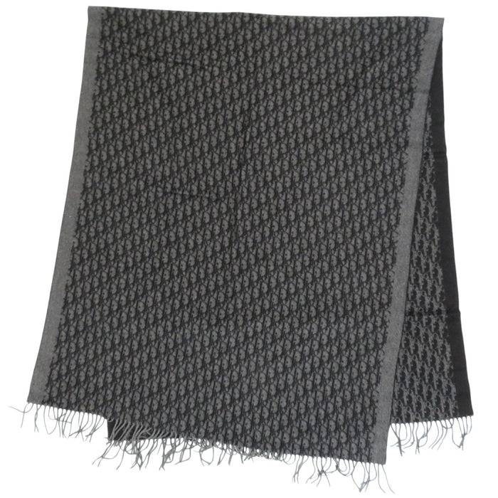 Dior 
ロゴ 総柄 フリンジ 
オブリーク シルク マフラー