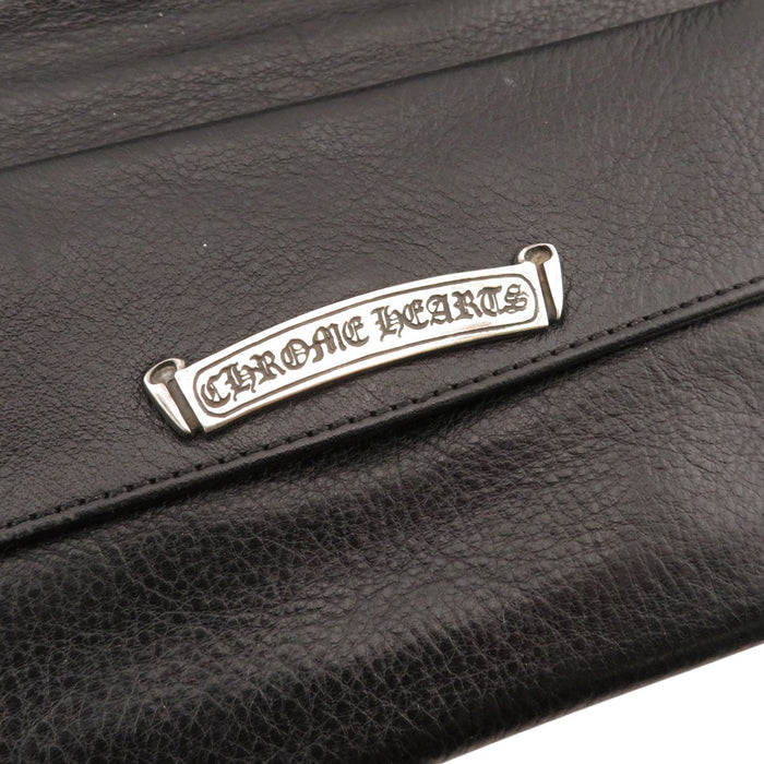 CHROME HEARTS  
CH 匕首拉鍊 銀飾  
十字球扣 皮革 錢包