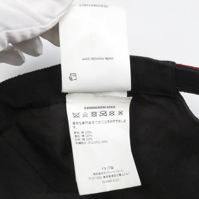 MONCLER PALM ANGELS 徽章标志刺绣棉质 8号 贝雷帽 棕榈天使联名棒球帽