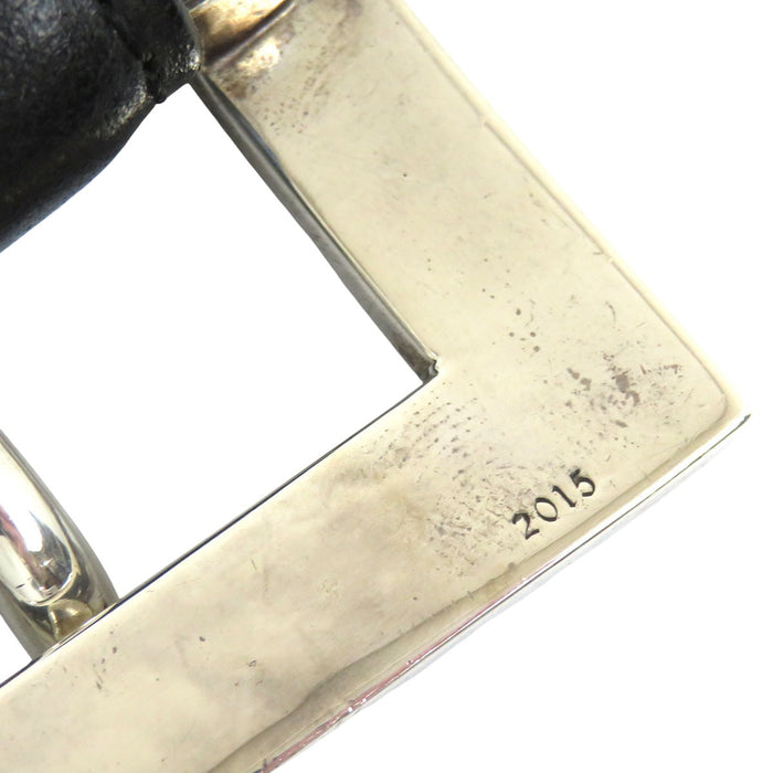 CHROME HEARTS 
CHプラス クロス シルバー レザー 
ピラミッド プラス バックル ベルト