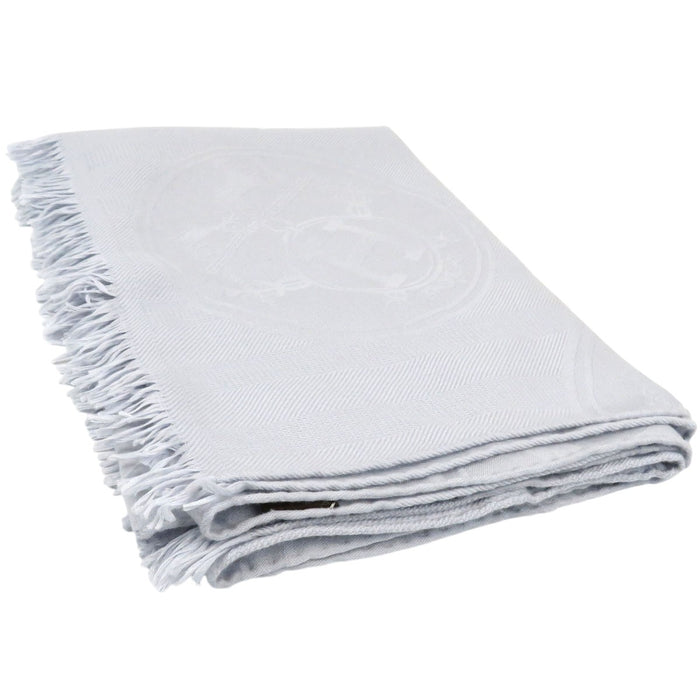 HERMES 
H アッシュ ロゴ カシミヤ シルク混 カシシル フリンジ 
ニュー リブリス ストール