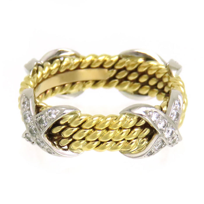 TIFFANY&Co. 
ロープ 3ロウ X リング