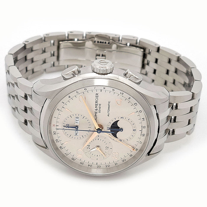 Baume & Mercier  
克里夫頓 三重日曆 月相 經整修  
附盒子與保證書