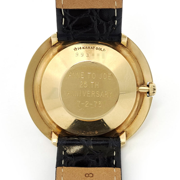 HAMILTON 
Boîtier rond pour montre-bracelet années 1960