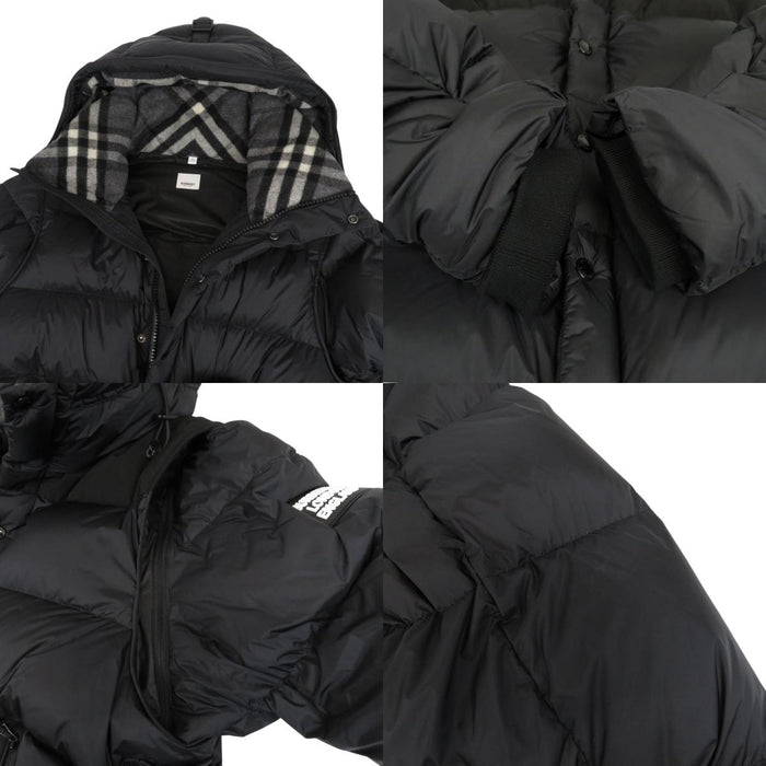 BURBERRY 
ロゴ 2WAY ダウンベスト フード 
デタッチャブルスリーブ フーデッド ダウンジャケット