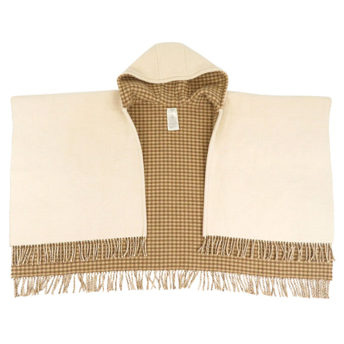 FENDI 
フード フリンジ ウール混 カシミヤ混 
ロゴ ケープ