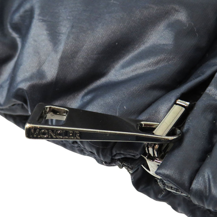 MONCLER 
ワッペン ダブルジップ ナイロン ウール 2023年製 
CARDIGAN TRICOT ニット 切替 ダウンジャケット