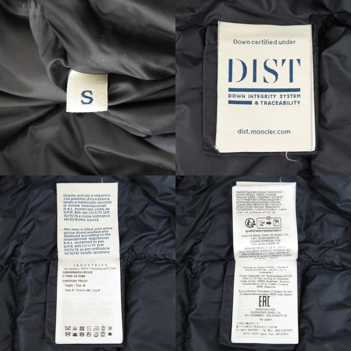 MONCLER 
ワッペン ダブルジップ ナイロン ウール 2023年製 
CARDIGAN TRICOT ニット 切替 ダウンジャケット