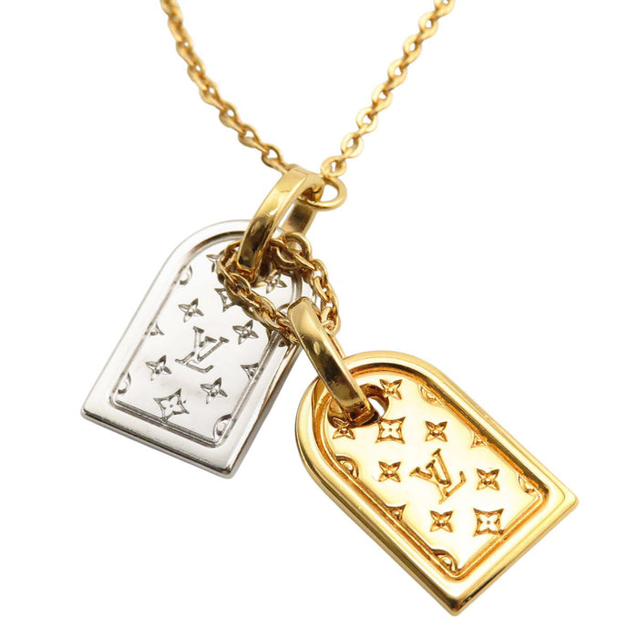 LOUIS VUITTON 
LV Circle Emblem Gold-Colored Metal 
Nanogram Bracelet 
Monogram