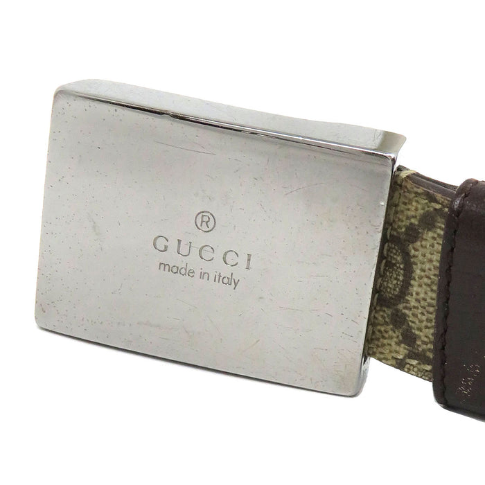GUCCI 
レザー 
GG柄 ローラーバックル ベルト