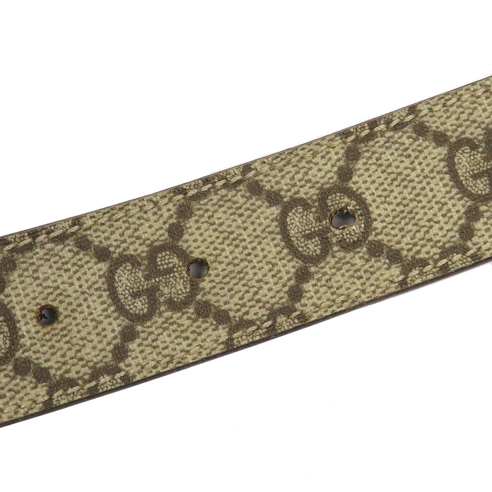 GUCCI 
レザー 
GG柄 ローラーバックル ベルト