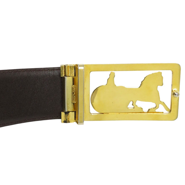 CELINE 
ロゴ ヴィンテージ レザー 
馬車金具 バックル ベルト CELINE -Authentic Pre-owned ベルト by TS Trading Co., Ltd.